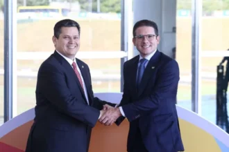 Senador Davi Alcolumbre e deputado Hugo Motta. Foto: Vinicius Loures/Câmara dos Deputados