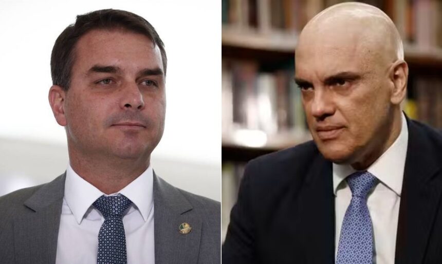 Flávio Bolsonaro e Alexandre de Moraes / Foto: Pablo Jacob e Cristiano Mariz