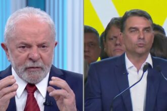 Lula e Flávio Bolsonaro